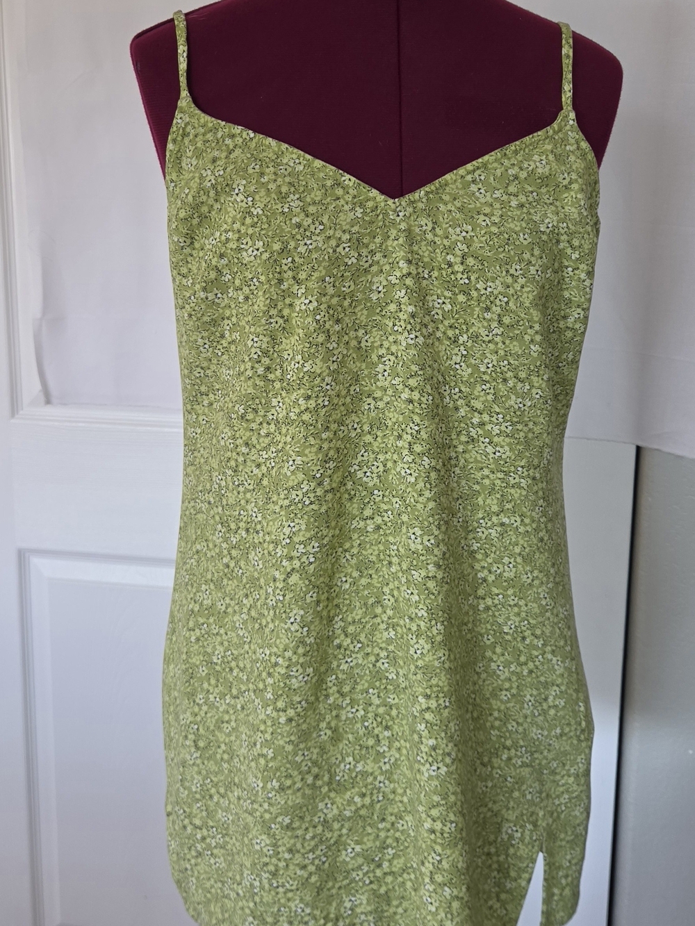 RVCA Slip Mini Dress Fern Green M Y2k Surfer Skater